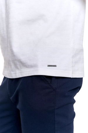 T-SHIRT MĘSKI MORAJ KOSZULKA KRÓTKI RĘKAW PROSTA ROZPINANY DEKOLT MODNA