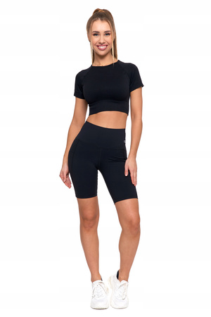 Legginsy Kolarki Szorty Damskie Sportowe Wysoki Stan z Kieszeniami MORAJ 