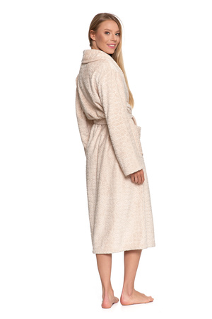 CIEPŁY SZLAFROK DAMSKI DŁUGI ELEGNACKI NA PREZENT PUSZYSTY MODNY MORAJ