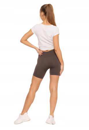 Kolarki Legginsy Bikery Damskie Push-Up Wysoki Stan Prążkowane MORAJ 