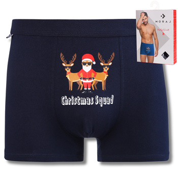 ŚWIĄTECZNE BOKSERKI MĘSKIE MAJTKI PREZENT NA ŚWIĘTA MIKOŁAJKI MORAJ