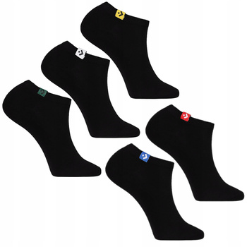 Skarpetki Męskie MORAJ Stopki Czarne Klasyczne Niskie Skarpety 5-PAK