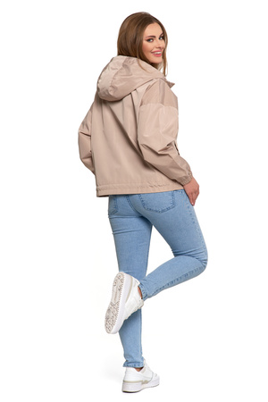 KURTKA DAMSKA PRZEJŚCIOWA Z KAPTUREM LEKKA NA JESIEŃ WYGODNA GŁADKA MORAJ