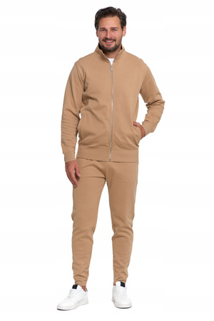 BLUZA MĘSKA Dresowa Rozpinana ze Stójką Gładka z Kieszeniami MORAJ 