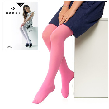 Różowe RAJSTOPY DZIEWCZĘCE 40 DEN Elastyczne z Microfibry MORAJ