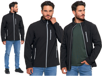 Kurtka SOFTSHELL Męska Przejściowa Wiatroszczelna bez kaptura MORAJ