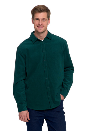 KOSZULA MĘSKA SZTRUKSOWA BAWEŁNIANA DŁUGI RĘKAW KLASYCZNA MODNA MORAJ