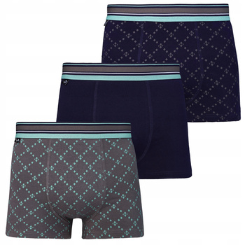 BOKSERKI MĘSKIE Dopasowane Klasyczne Majtki Bawełniane Zestaw 3-PAK MORAJ