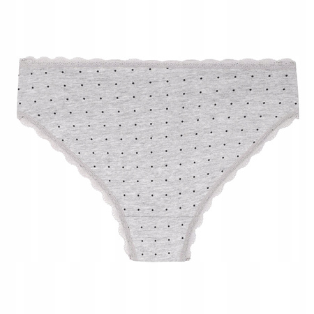 Figi Damskie Klasyczne Bawełniane Bikini Koronka w Kropki MORAJ 3-pak 