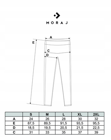 Legginsy Damskie Modelujące Sylwetkę Treningowe Getry Sportowe MORAJ 