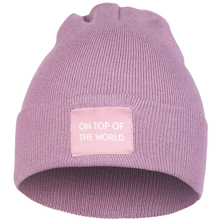 CZAPKA DAMSKA ZIMOWA PRĄŻKOWANA BEANIE NA CHŁODNE DNI MODNA NASZYWKA MORAJ