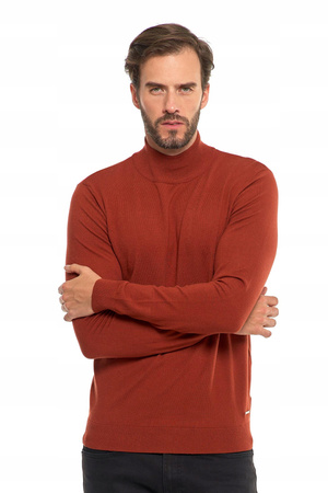 Elegancki SWETER MĘSKI Półgolf Klasyczny Stylowy Sweterek Ze Stójką MORAJ 