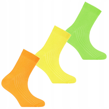 SKARPETKI DZIECIĘCE MORAJ Skarpety Dziewczęce Prążkowane 3-PAK