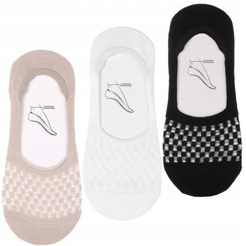 Skarpetki Niskie Stopki Damskie Skarpety Balerinki Modne MORAJ 3-PAK