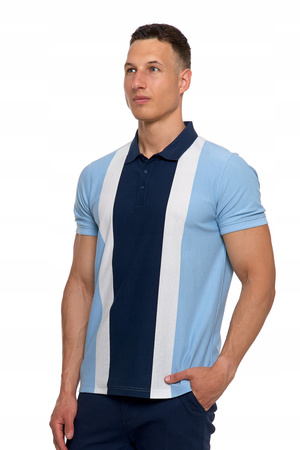 Elegancki T-Shirt Koszulka Polo Polówka z Krótkim Rękawem Modna MORAJ 