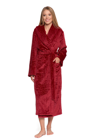 CIEPŁY SZLAFROK DAMSKI DŁUGI ELEGNACKI NA PREZENT PUSZYSTY MODNY MORAJ