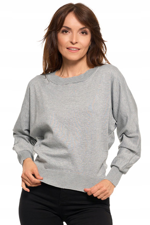 Elegancki SWETER DAMSKI z Luźnymi Rękawami Klasyczny Modny MORAJ