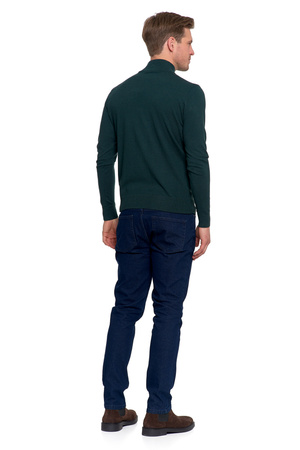 ELEGANCKI SWETER MĘSKI PÓŁGOLF KLASYCZNY GŁADKI MODNY DOPASOWANY MORAJ