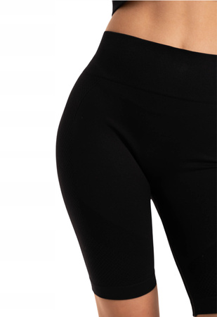 Krótkie LEGGINSY DAMSKIE Kolarki Bezszwowe Push-Up Wysoki Stan MORAJ 
