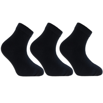 Skarpetki Dziecięce Klasyczne 3/4 Za Kostkę Czarne 3 PAK MORAJ