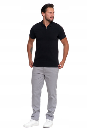 Elegancki T-Shirt Koszulka Polo Polówka Na Zamek Krótki Rękaw MORAJ 