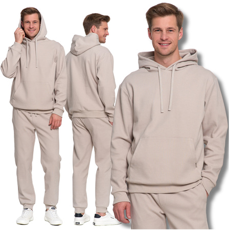 DRES MĘSKI BLUZA KAPTUREM SPODNIE DRESOWE KLASYCZNE ŚCIĄGACZE MORAJ