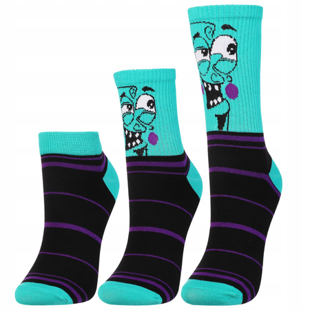 Skarpetki Męskie Zestaw 9-PAK Różne Długości Kolorowe Śmieszne MORAJ