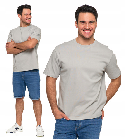 T-SHIRT MĘSKI GŁADKI Koszulka PREMIUM Oversize Bluzka Bez Wzoru MORAJ 