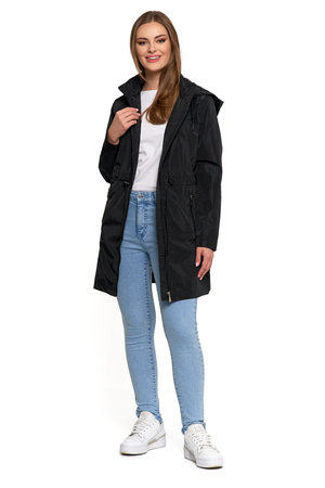 KURTKA DAMSKA PRZEJŚCIOWA Z KAPTUREM PARKA ELEGANCKI PŁASZCZ MORAJ