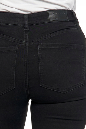 Jeansy Spodnie Damskie Rurki Wysoki Stan Klasyczne Skinny Czarne MORAJ