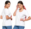 T-Shirt Damski Bawełna PREMIUM Luźna Koszulka Wygodna Dekolt V MORAJ 