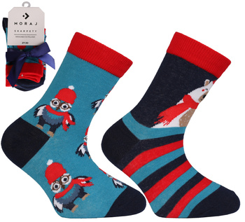 MORAJ Świąteczne Skarpety Dziecięce 2-PARY