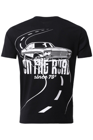 T-SHIRT MĘSKI Z KRÓTKIM RĘKAWEM KOSZULKA BLUZKA Z NADRUKIEM MODNA MORAJ