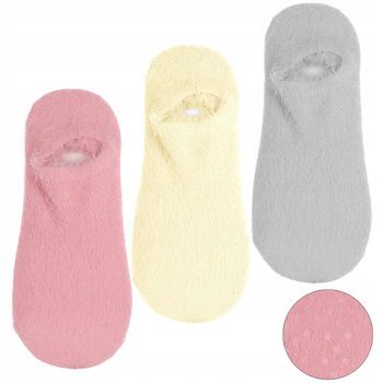 Skarpetki Niskie Stopki Ciepłe Balerinki z ABS Futrzane MORAJ 3 pary