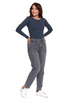 SPODNIE MOM FIT JEANSOWE DAMSKIE WYSOKI STAN LUŹNE MODNE JEANSY MORAJ