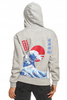 BLUZA UNISEX z Kapturem Luźna Szara Nadruk Męska i Damska MORAJ 