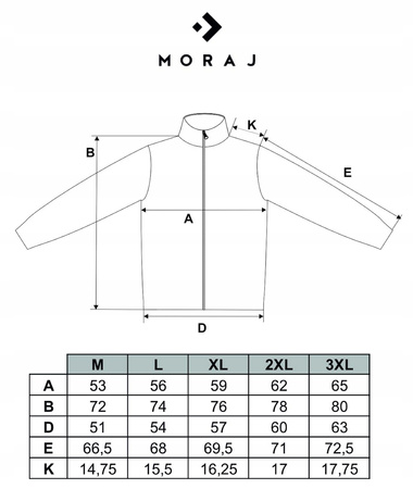 Kurtka Męska Wiatroszczelna SOFTSHELL Przejściowa bez kaptura MORAJ