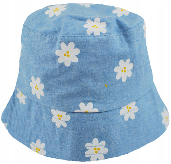 KAPELUSZ MIĘKKI Dziecięcy Bucket Hat letni KWIATY