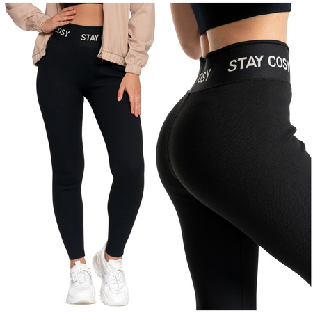 LEGGINSY DAMSKIE OCIEPLANE CIEPŁE GETRY WYSOKI STAN ELASTYCZNE MORAJ