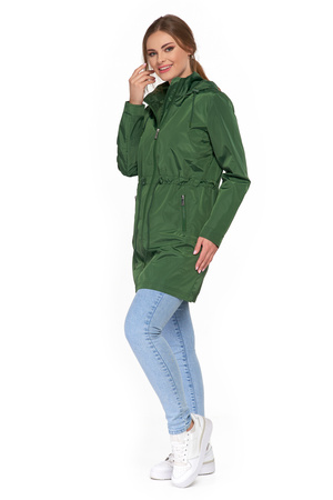 KURTKA DAMSKA PRZEJŚCIOWA Z KAPTUREM PARKA ELEGANCKI PŁASZCZ MORAJ