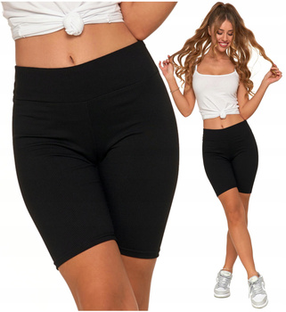 Kolarki Bikery Czarne Krótkie Legginsy w Prążek Wysoki Stan Getry MORAJ