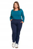 SPODNIE DRESOWE Damskie Klasyczne Proste Bez Ściągacza Plus Size MORAJ