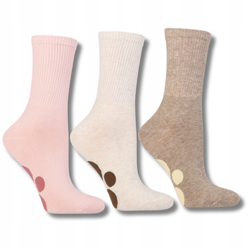 Wysokie Skarpety Damskie Łapka Pieska Długie Skarpetki MORAJ 3-PAK