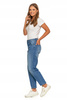 Spodnie Mom Fit Jeansowe Damskie z Wysokim Stanem Luźne Jeansy MORAJ 