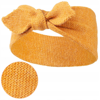 Urocza OPASKA NA GŁOWĘ Damska na uszy z Kokardką Dzianinowa Modna MORAJ