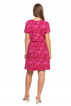 SUKIENKA DAMSKA MINI Zwiewna Kopertowy Dekolt Wiązana Elegancka MORAJ 