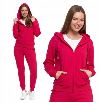 Rozpinana BLUZA DAMSKA Gładka Dresowa z Kapturem Klasyczna Wygodna MORAJ