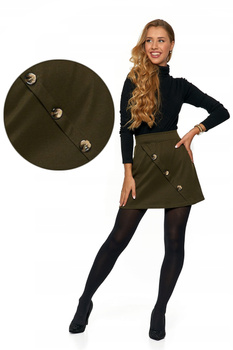 Spódnica Ołówkowa Elegancka Mini Guziki MORAJ