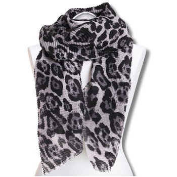 SZAL DAMSKI MORAJ CIENKI SZALIK JESIENNY ZWIEWNY PANTERKA MODNY LEKKI MORAJ