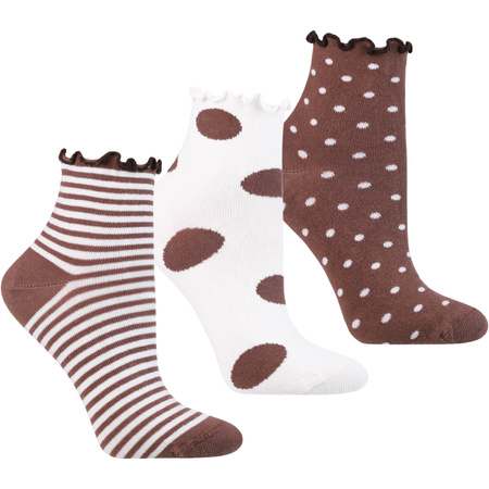 SKARPETKI DAMSKIE MORAJ SKARPETY ZA KOSTKĘ UROCZE WZORY ZESTAW 3 PAR